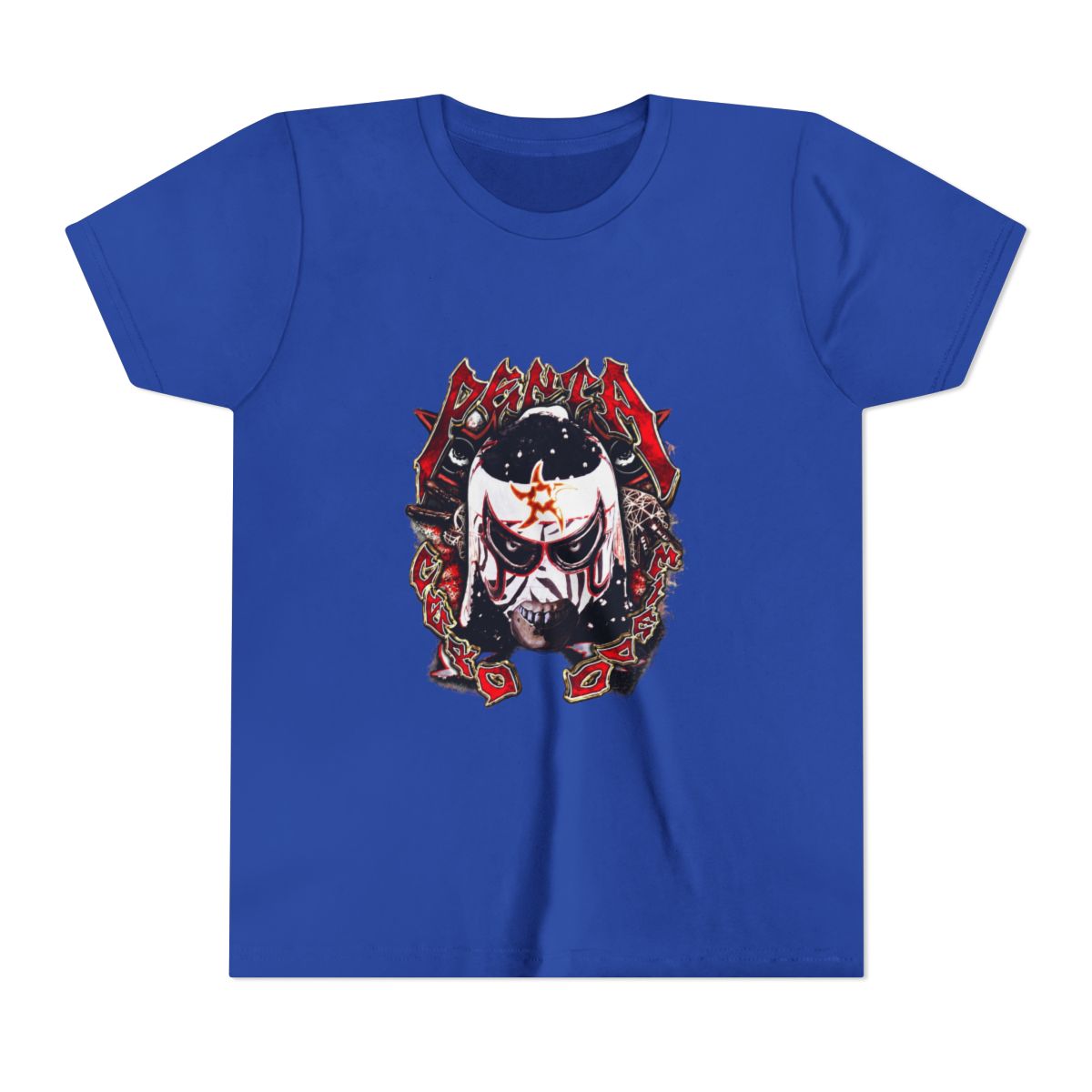 Penta El Zero Miedo – WWE Inspired Lucha Mask Design Kids T Shirt - alternate angle 2, merchandise