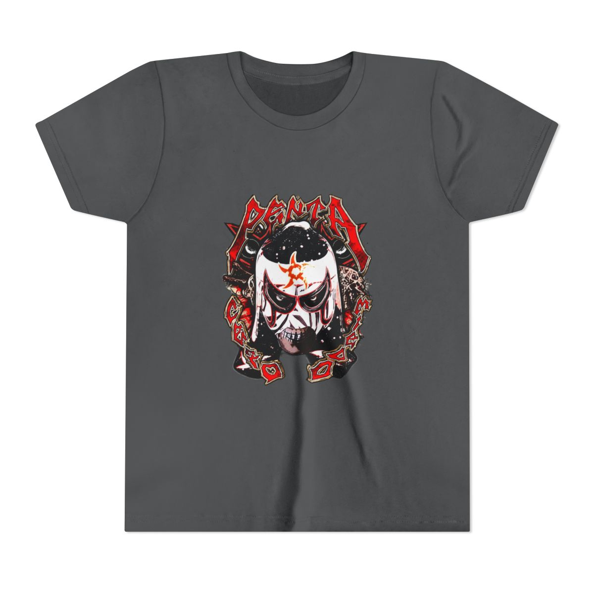 Penta El Zero Miedo – WWE Inspired Lucha Mask Design Kids T Shirt - alternate angle 4, merchandise